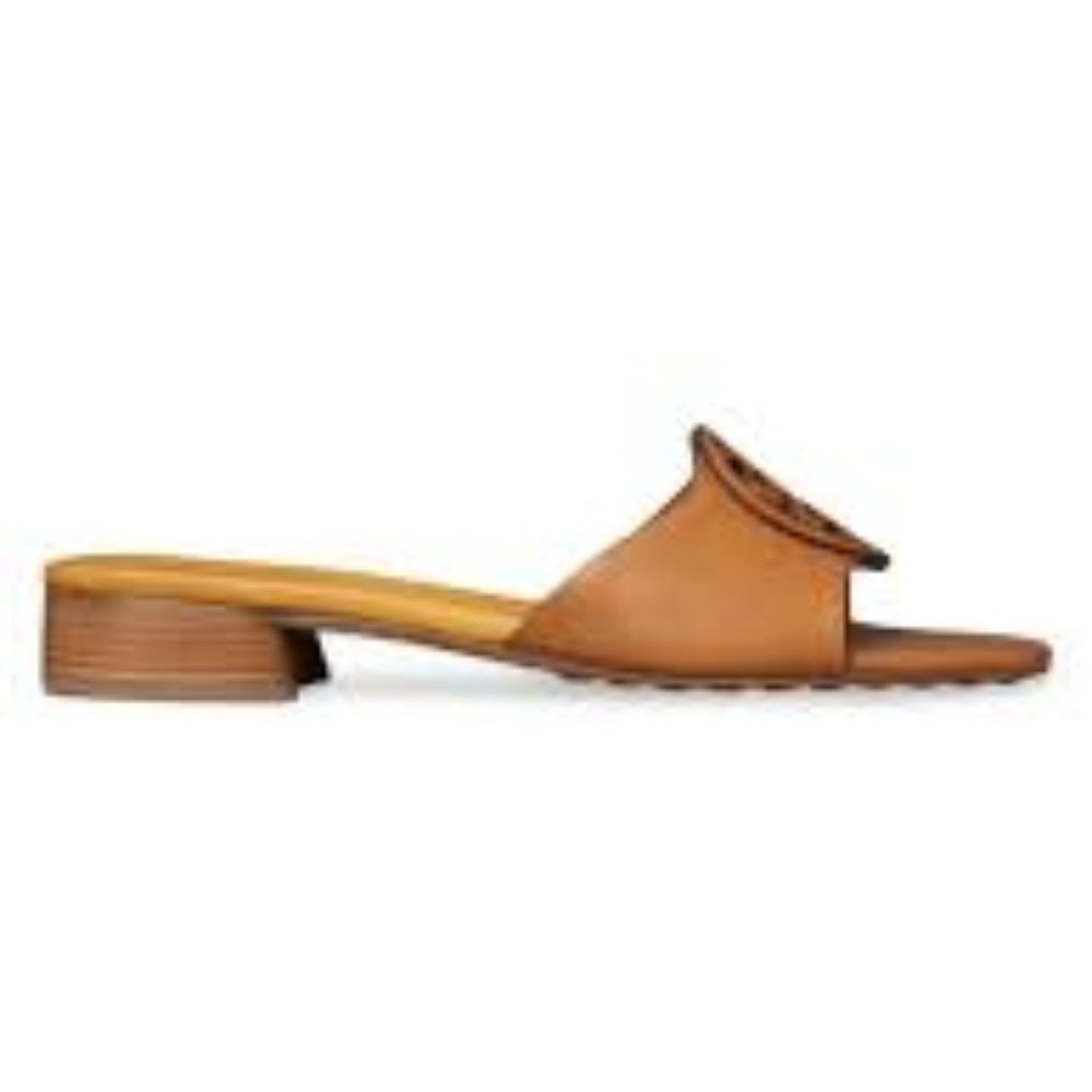 Tory Burch  Bombé Miller Leather Slide Sandals